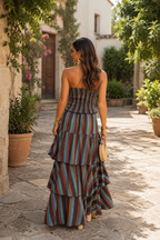 Vestido estampado marrón| México (PREVENTA)