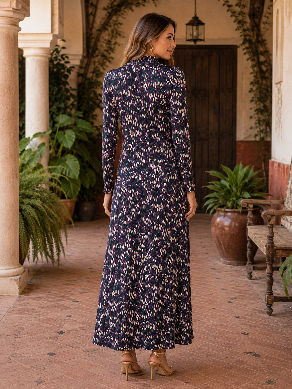Vestido petróleo| Luján