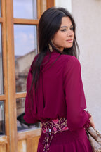 Blusa burdeos| Marisa