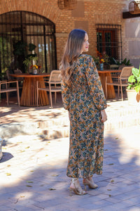 Vestido estampado verde| Vera