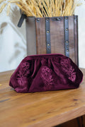Cartera terciopelo| Burdeos