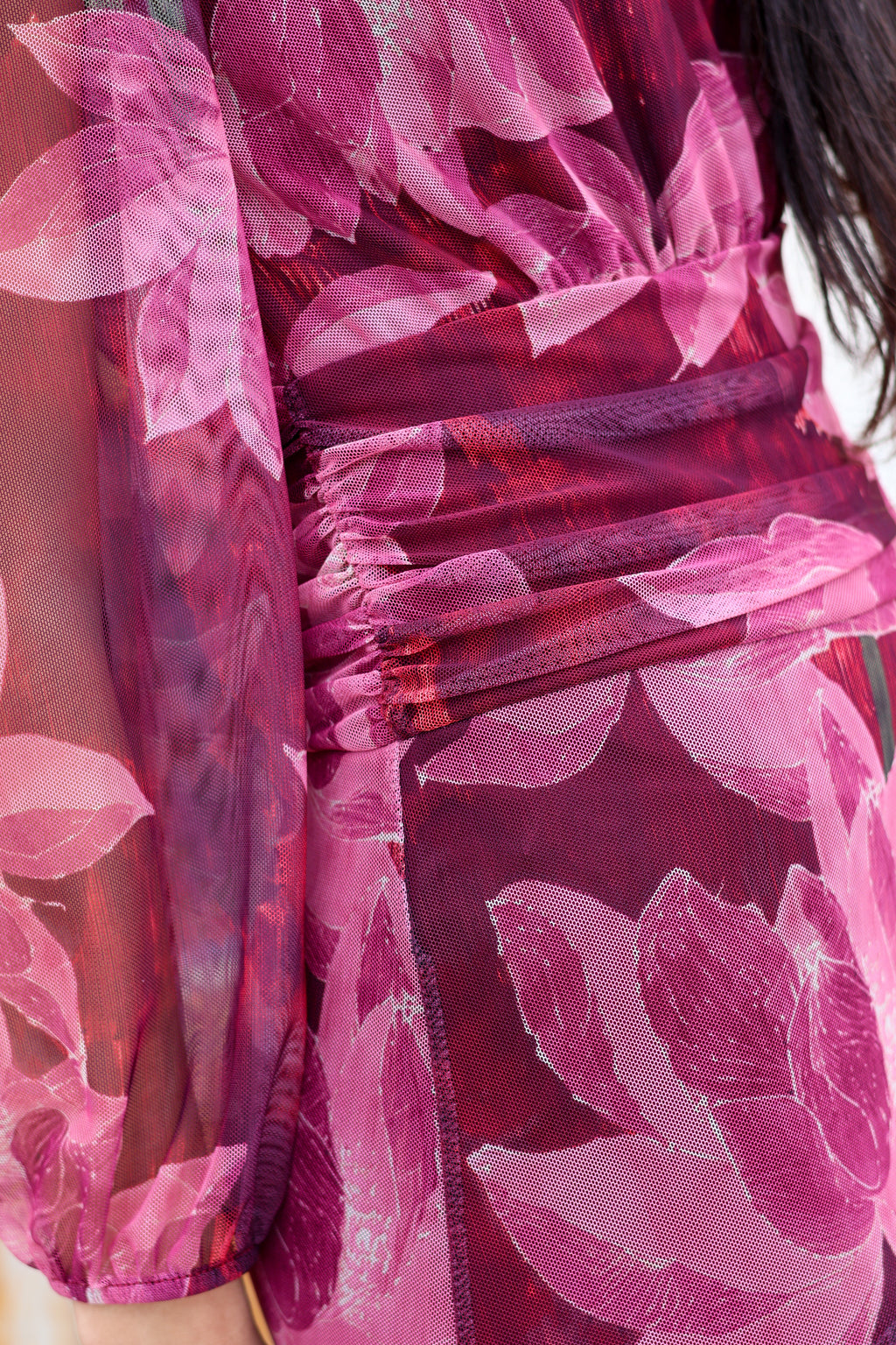 Vestido estampado fucsia| Dalia