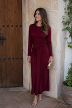 Vestido burdeos| Cintia