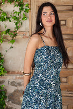 Vestido estampado verde| Évora
