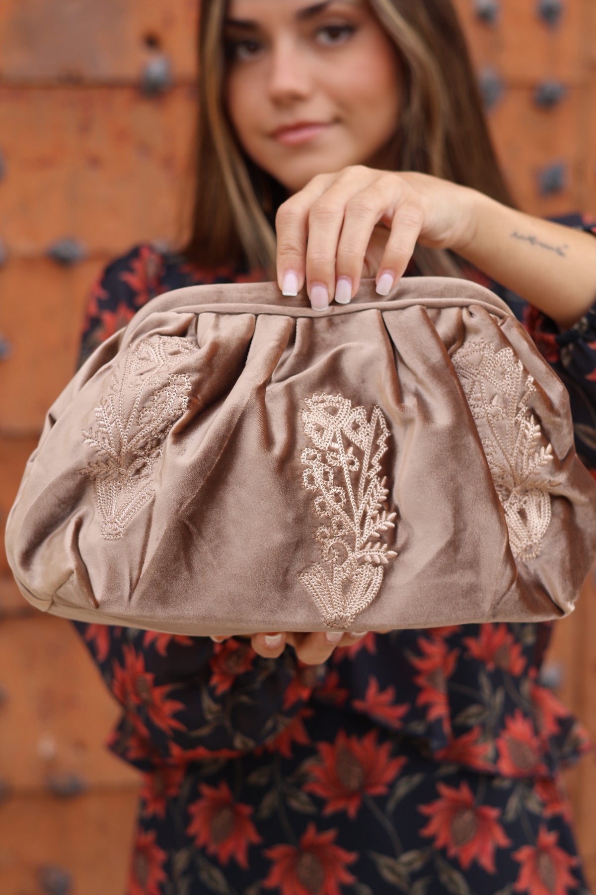 Cartera terciopelo| Topo