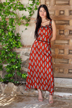 Vestido terracota midi| Solara
