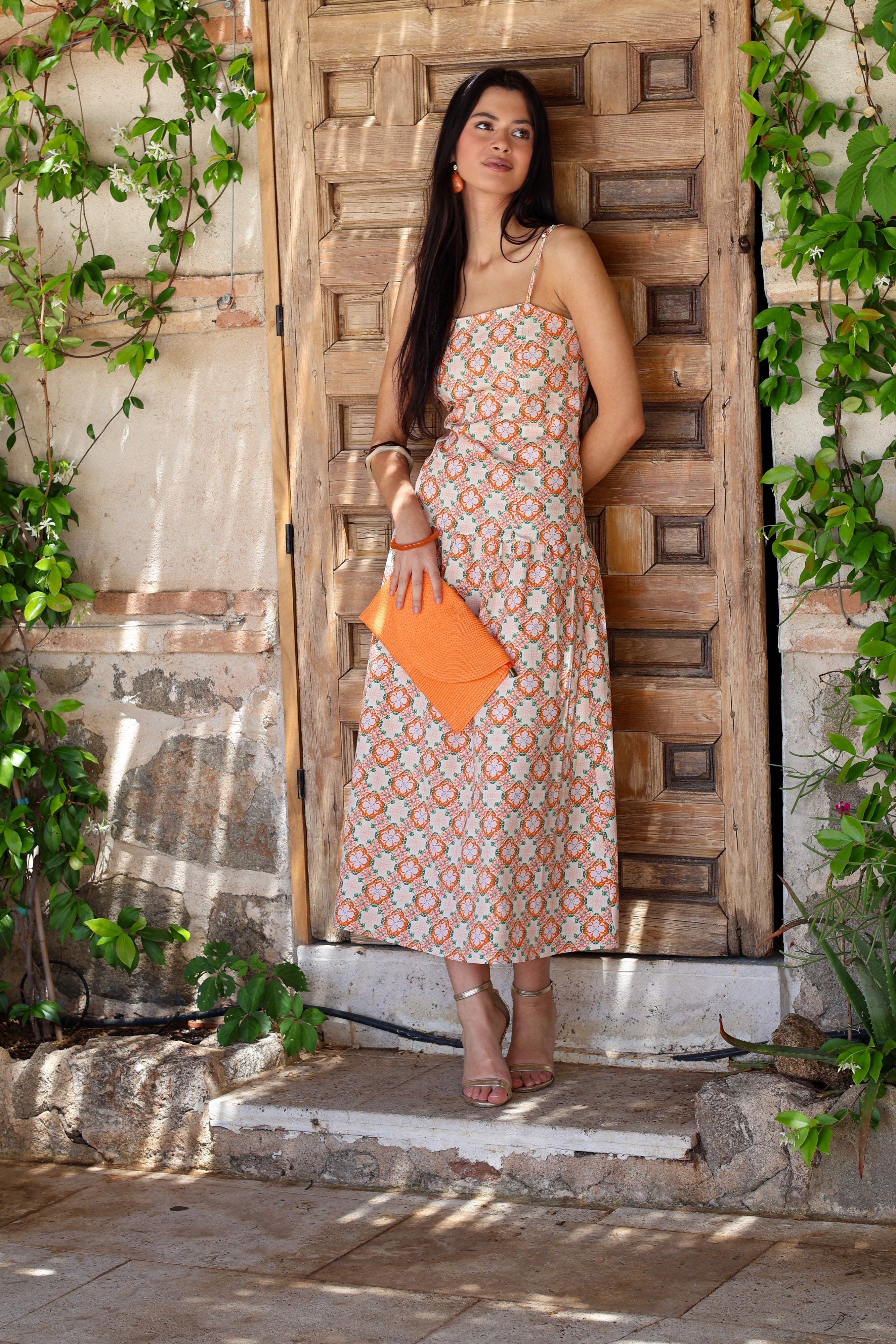 Vestido midi estampado| Évora