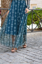 Conjunto estampado turquesa| Novadeli