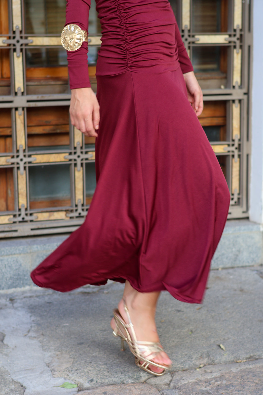Vestido burdeos | Olimpia