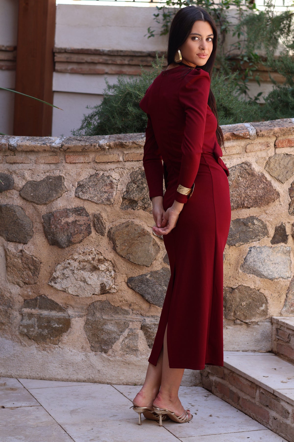Vestido burdeos | Catalina