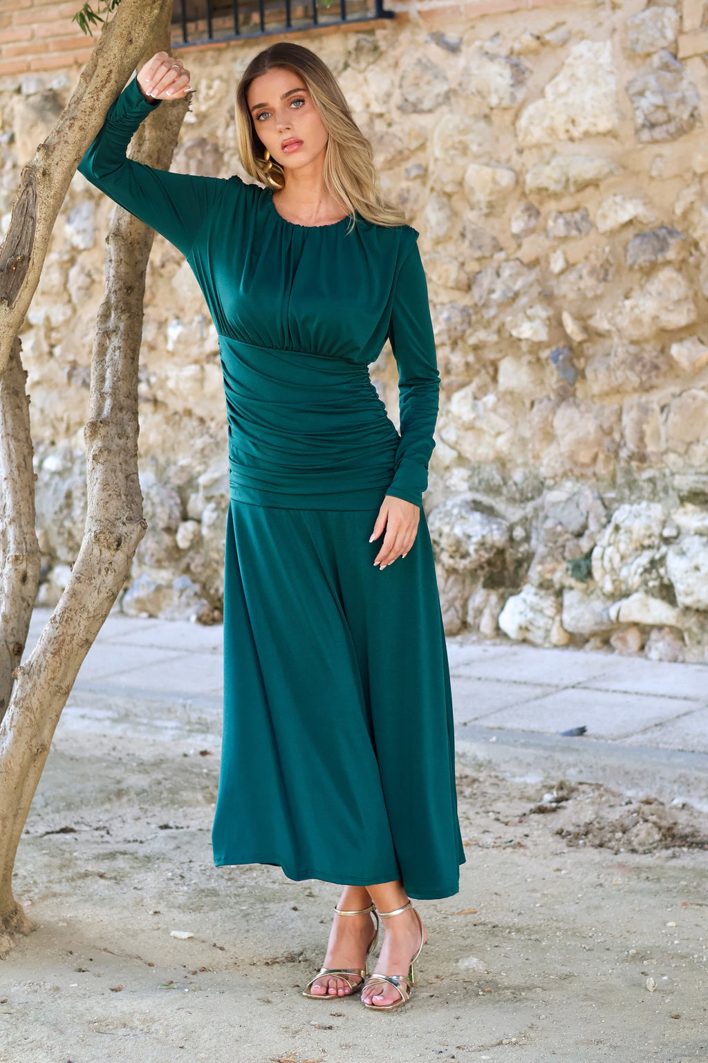 Vestido verde| Olimpia