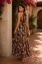 Vestido estampado verde| Miriam