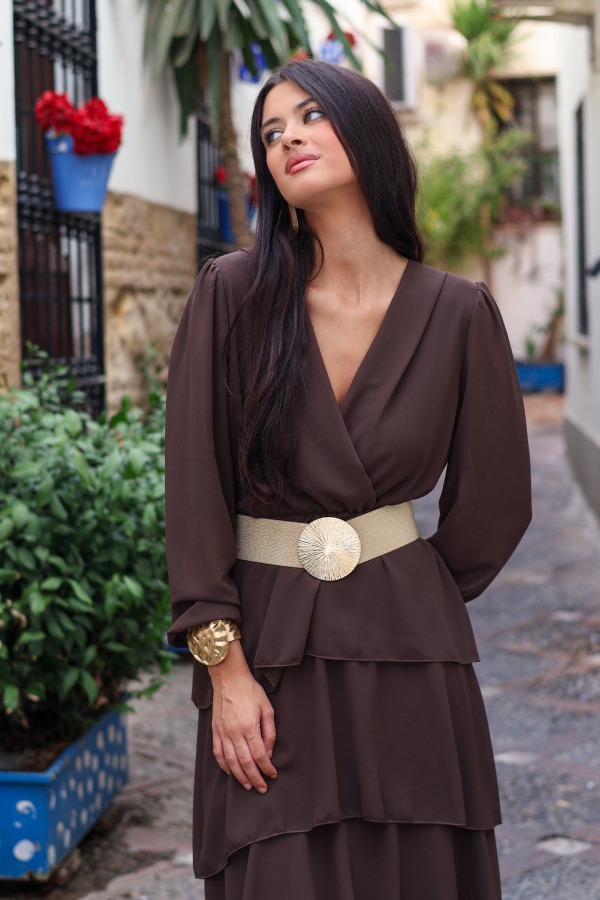 Vestido midi marrón | Córdoba