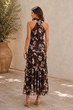 Vestido volante marrón | Alexia