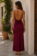 Vestido burdeos| Matti