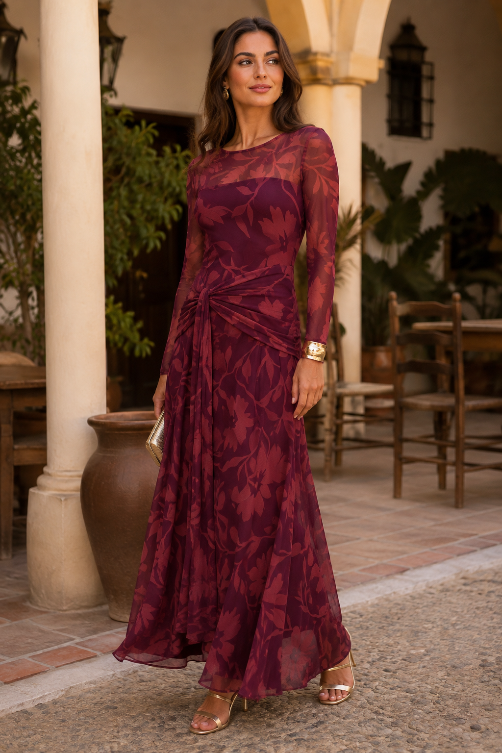 Vestido vino| Sara
