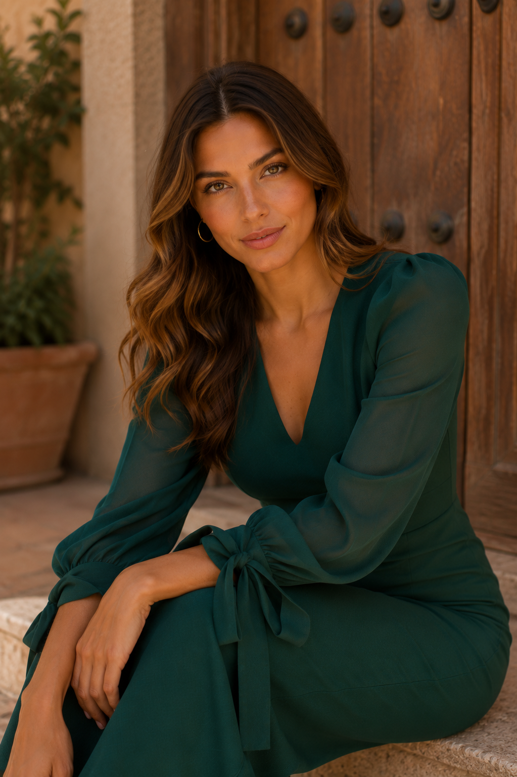 Vestido verde midi| Rafaela