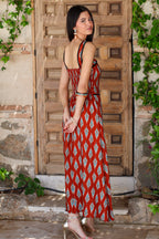 Vestido terracota midi| Solara