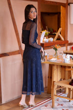 Vestido midi marino| Nayara