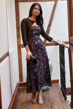 Vestido estampado marrón| Alma