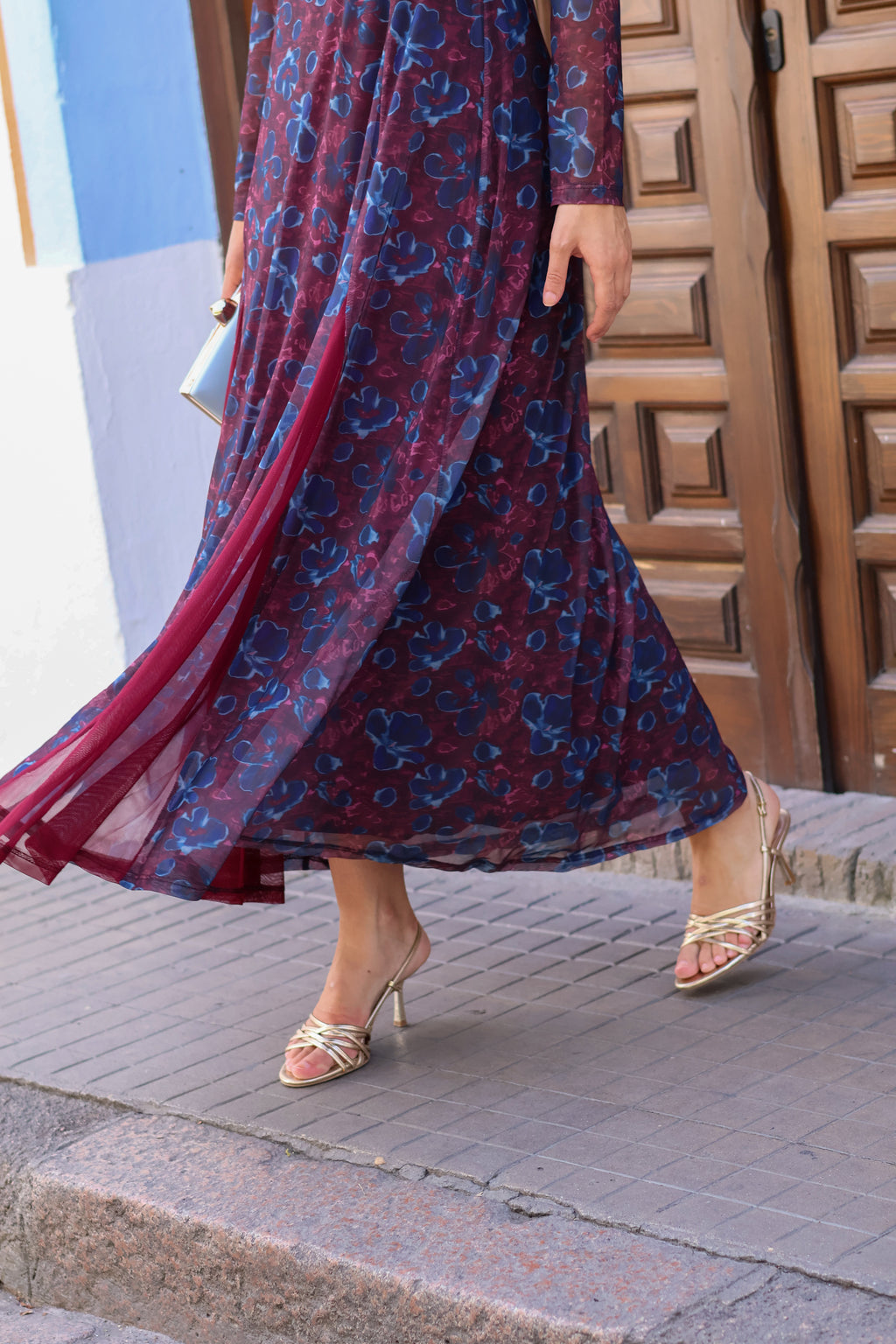 Vestido burdeos| Lisa