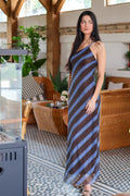 Vestido largo marrón| Marea