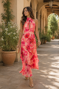 Vestido estampado coral| Shana