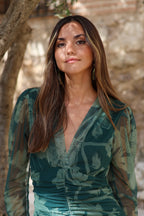 Vestido estampado buganvilla| Amalfi