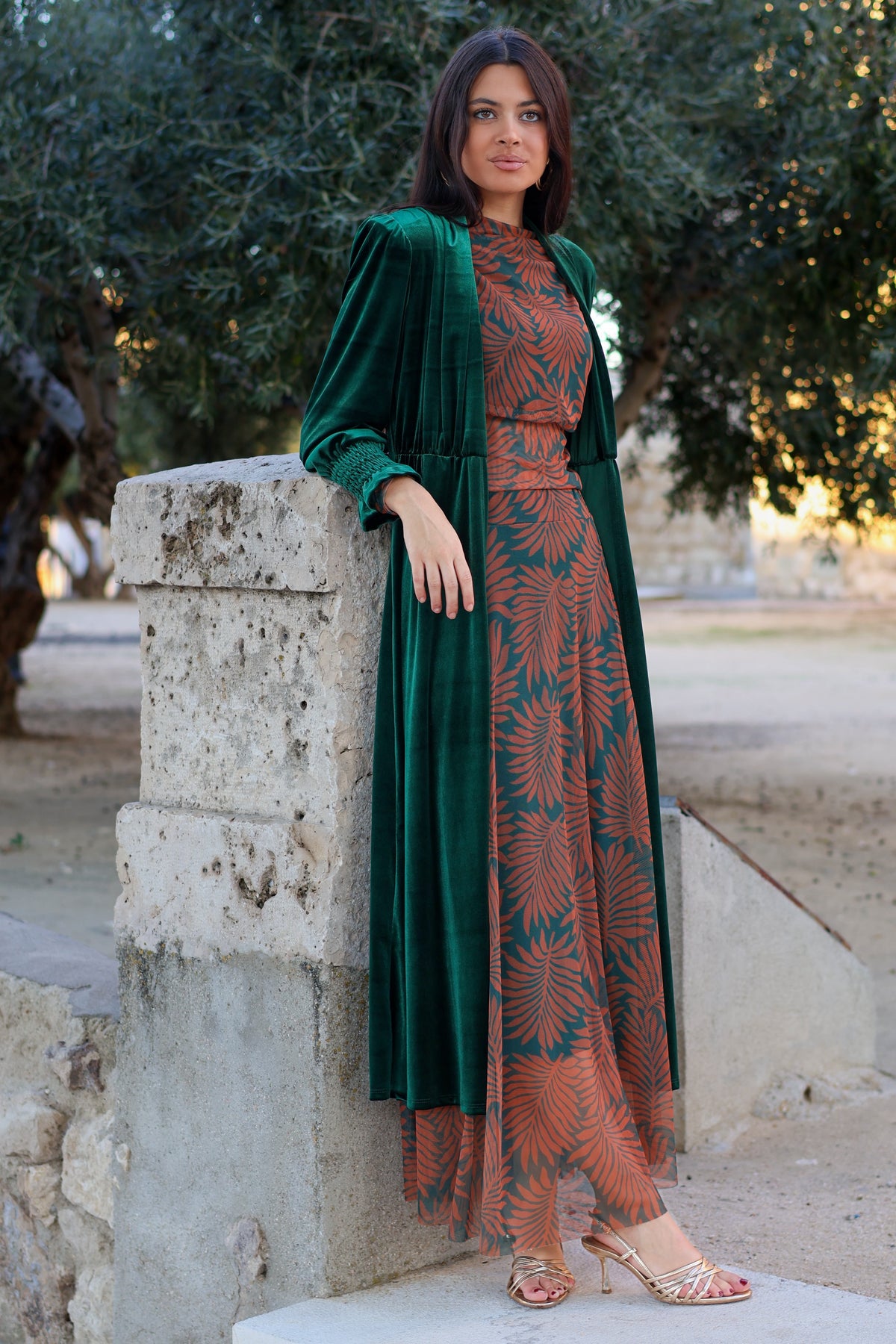 Kimono terciopelo| Verde