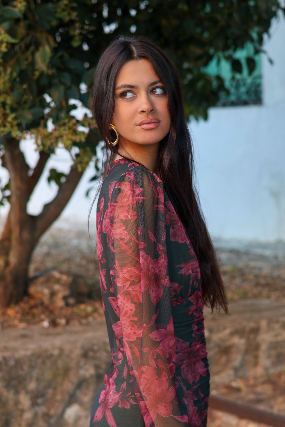 Vestido estampo grisáceo| Amalfi