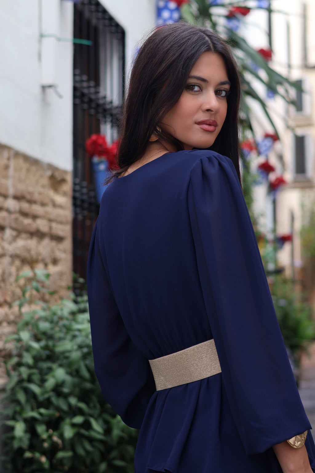 Vestido midi marino | Córdoba