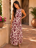Vestido estampado crema| Caribe