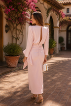 Vestido midi rosa| Milagros