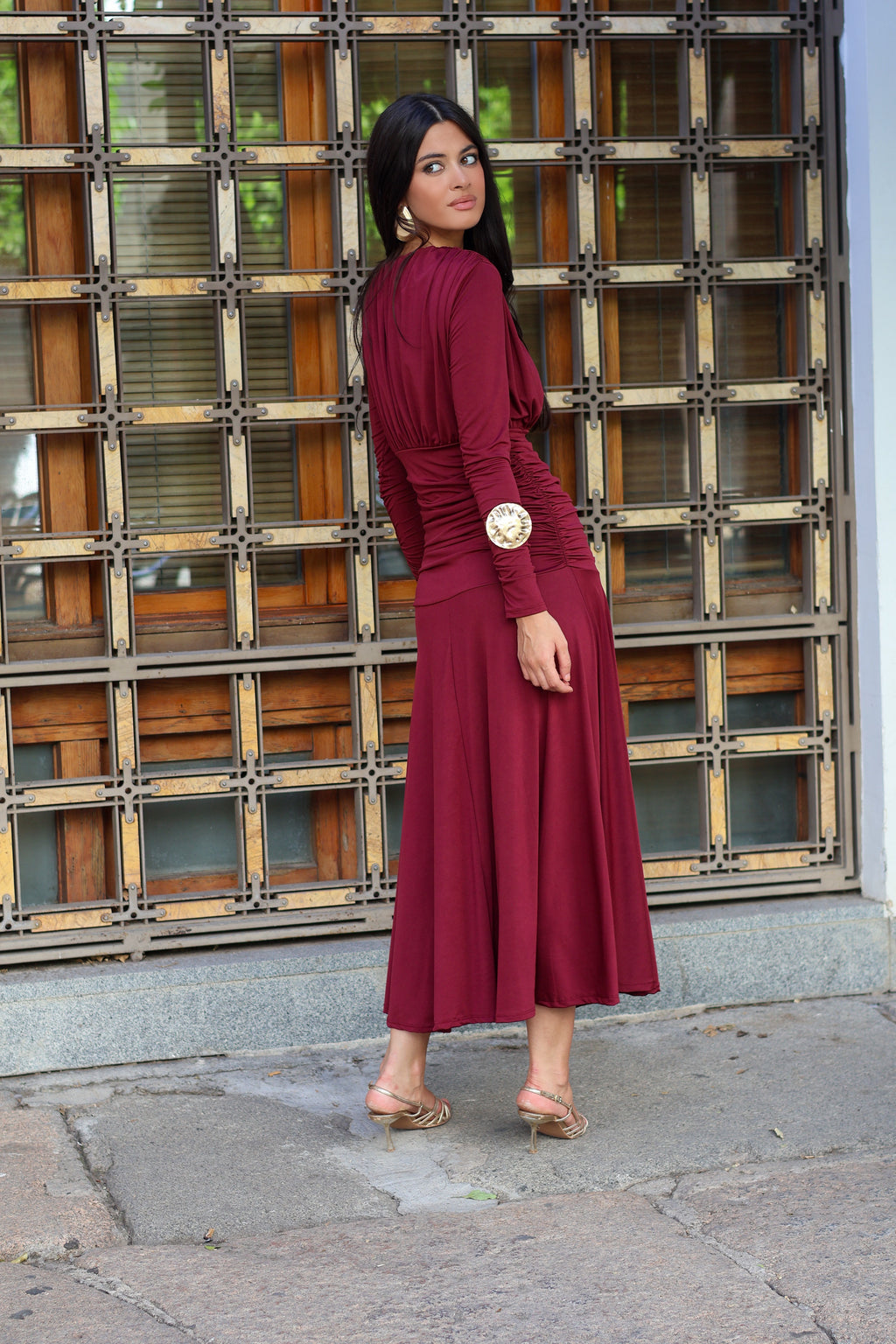 Vestido burdeos | Olimpia