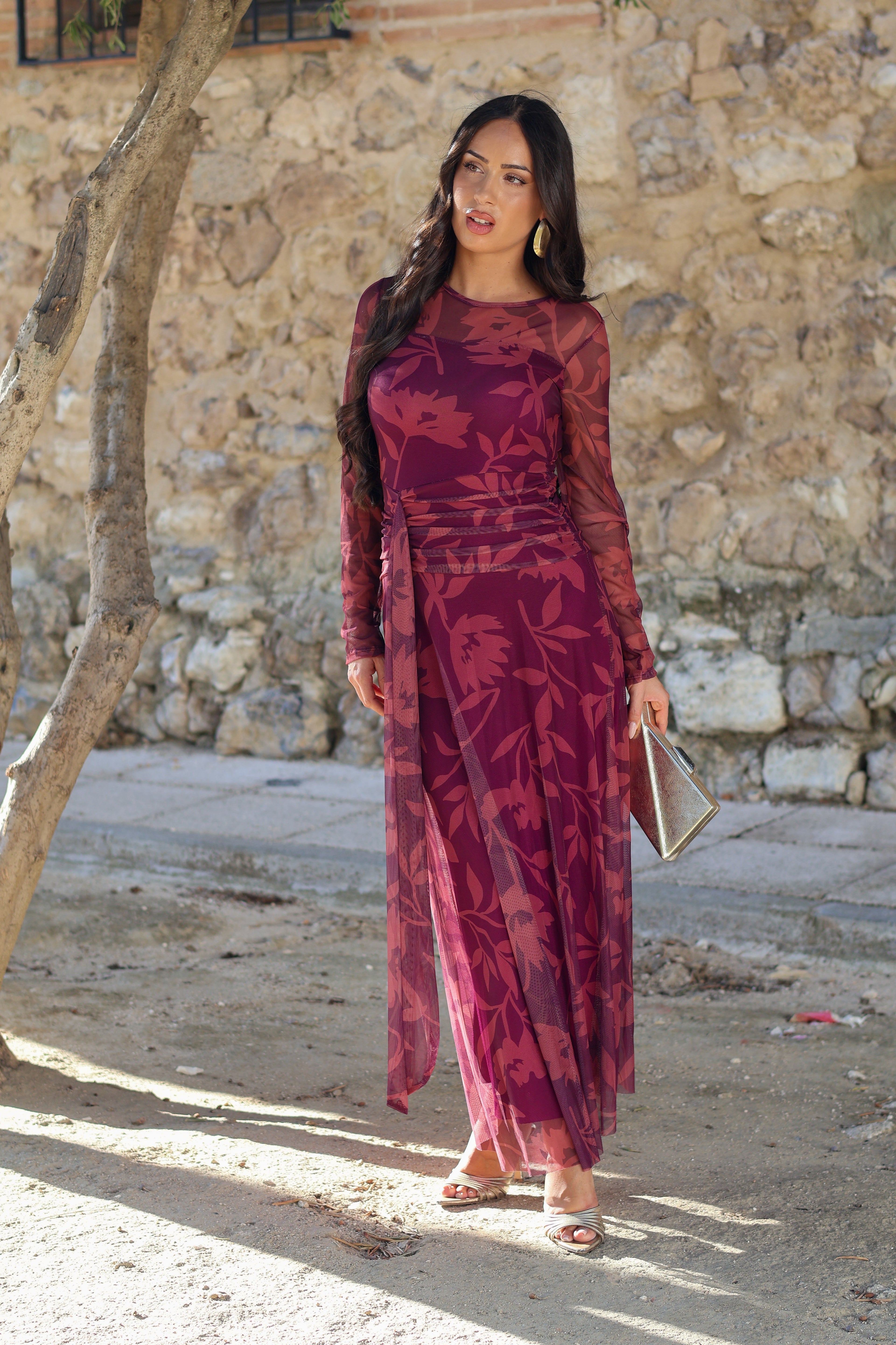 Vestido vino| Sara