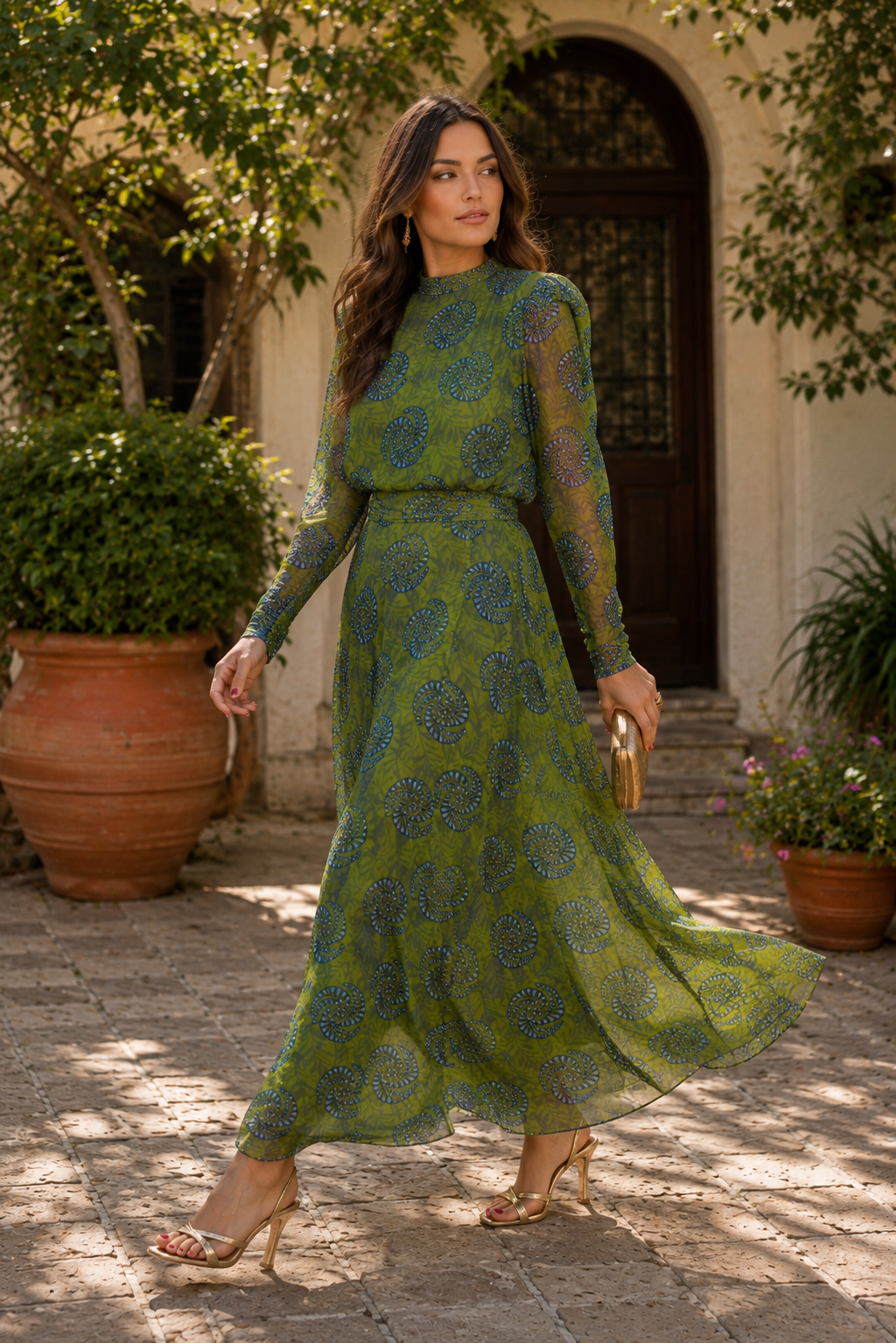 Conjunto estampado verde| Novadeli