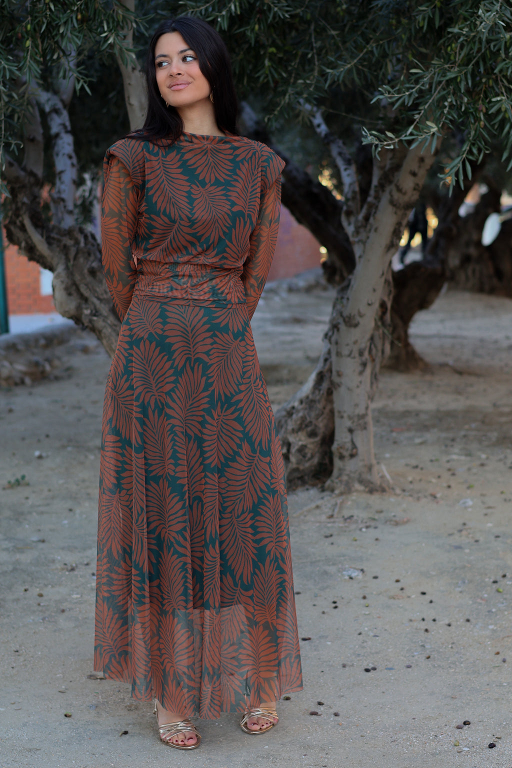 Conjunto estampado teja| Novadeli