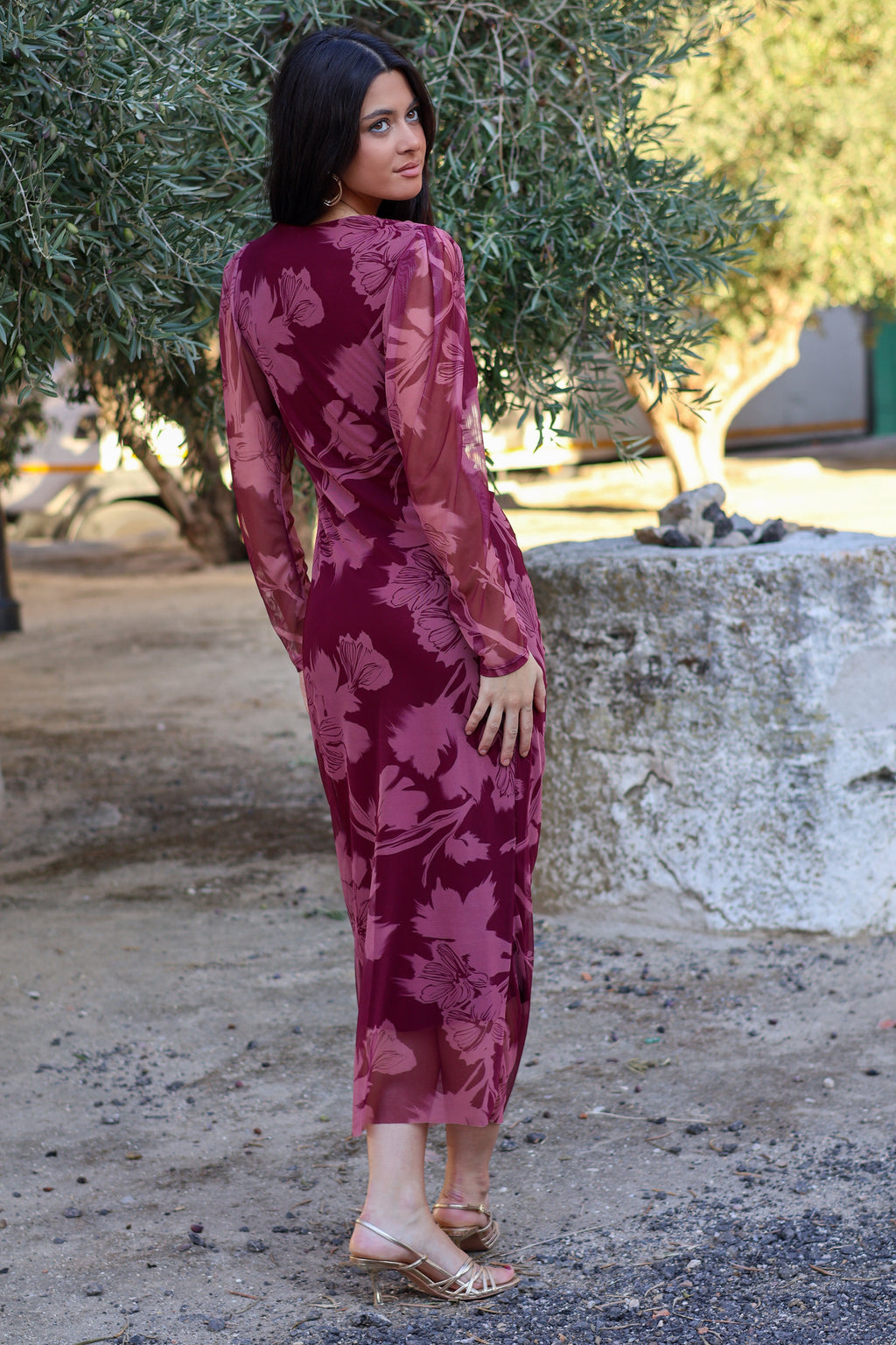 Vestido estampado rosa| Amalfi