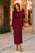 Vestido burdeos| Carina