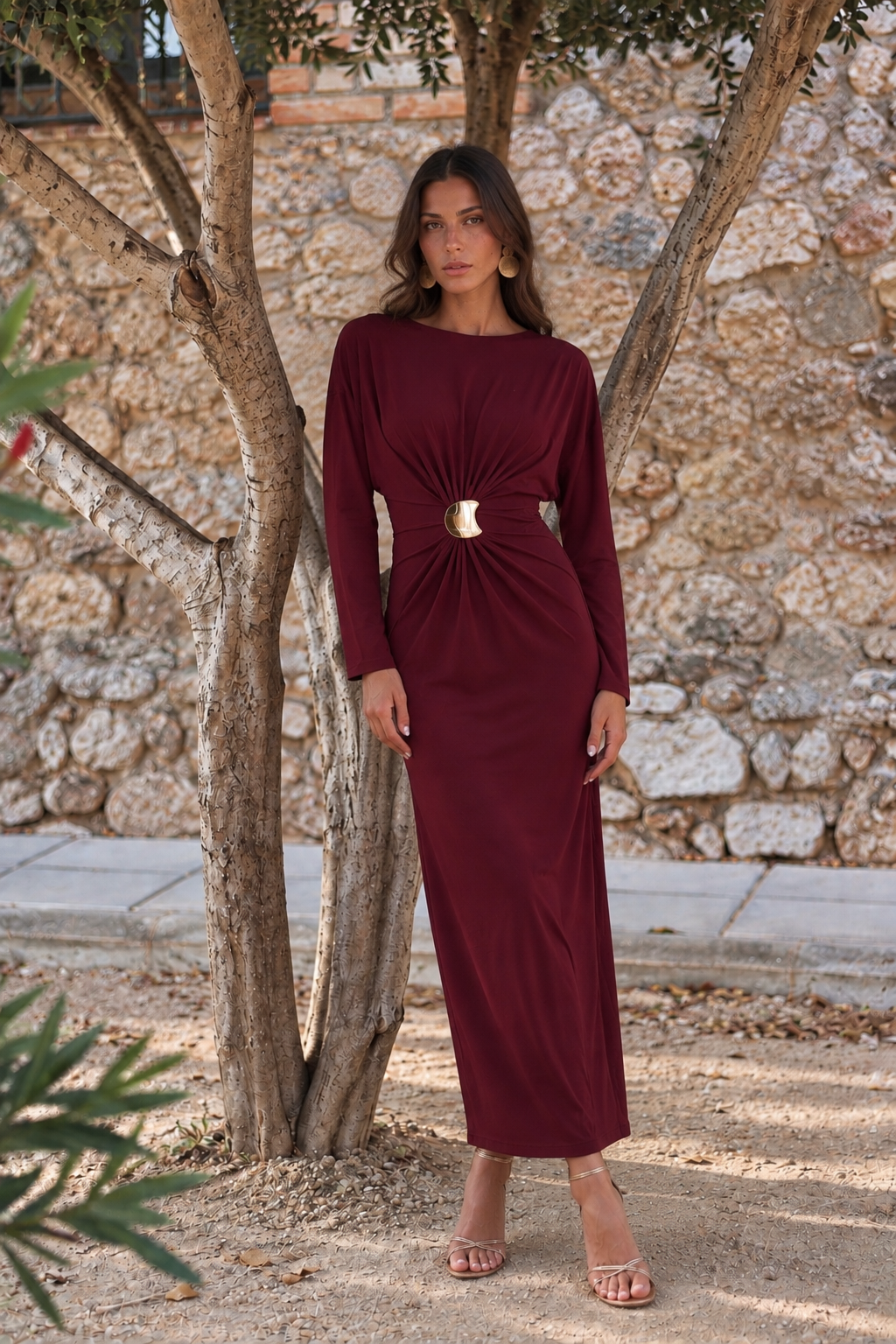 Vestido burdeos| Kira
