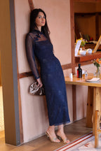 Vestido midi marino| Nayara