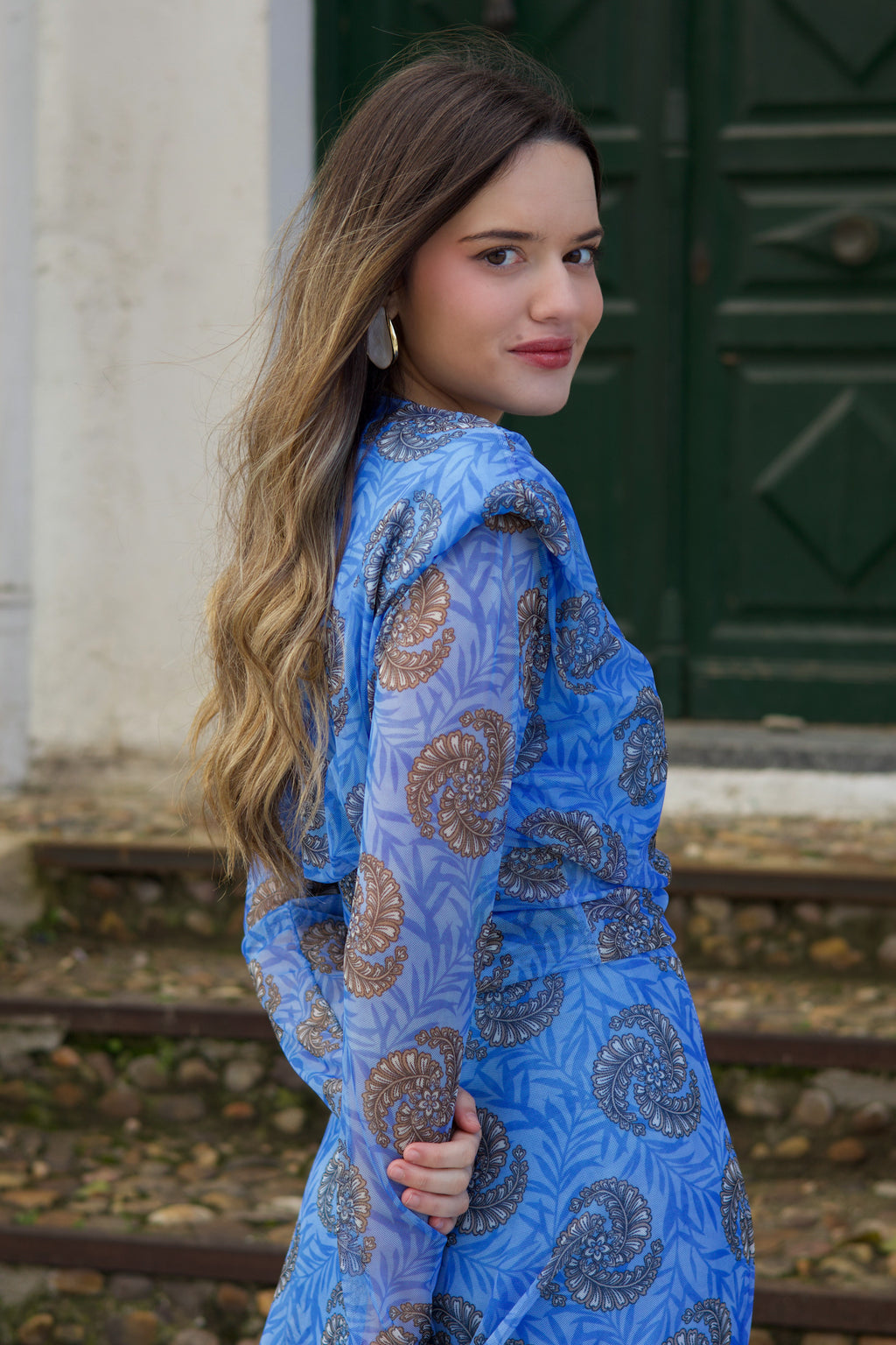 Conjunto estampado azul| Novadeli