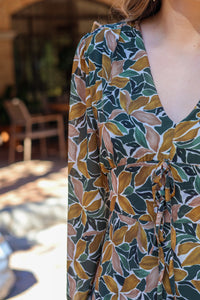 Vestido estampado verde| Vera