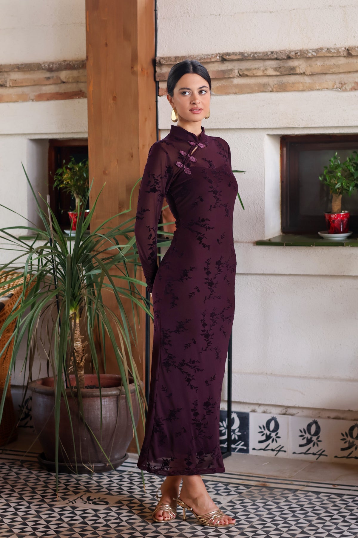 Vestido berenjena| Kyoto