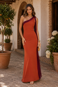 Vestido teja largo| Sofía