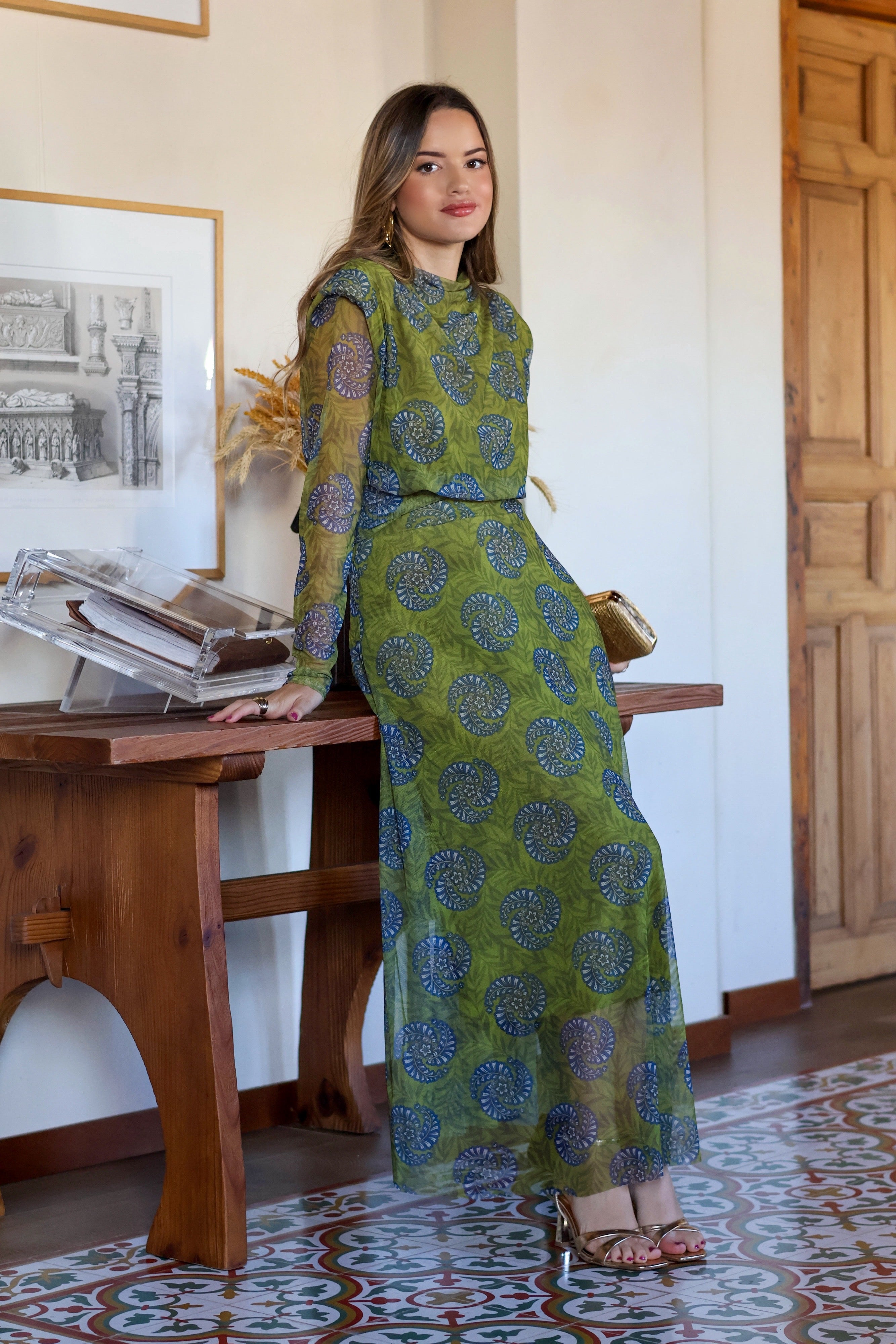 Conjunto estampado verde| Novadeli