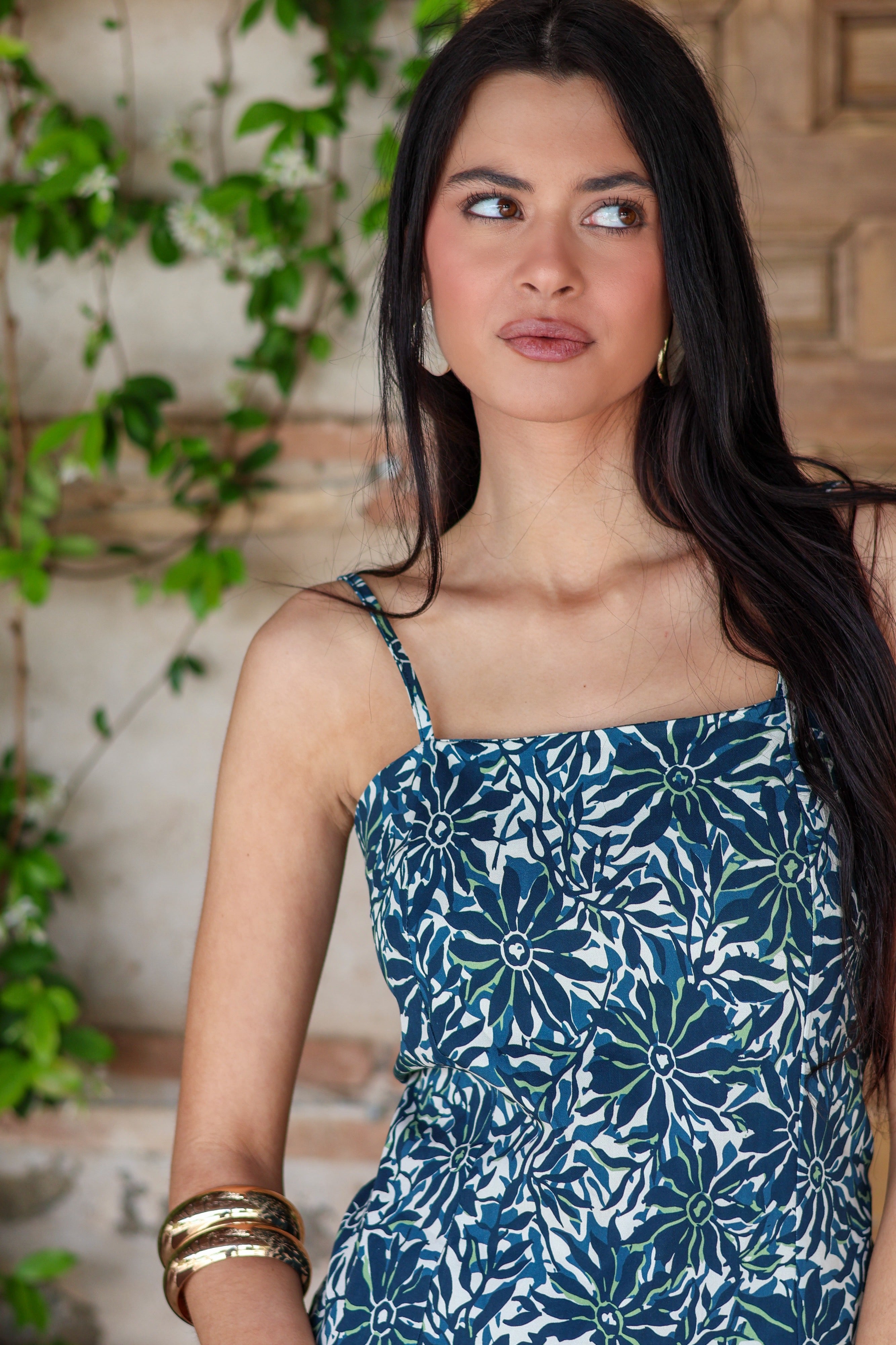Vestido estampado verde| Évora