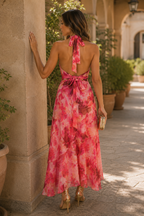 Vestido estampado coral| Shana