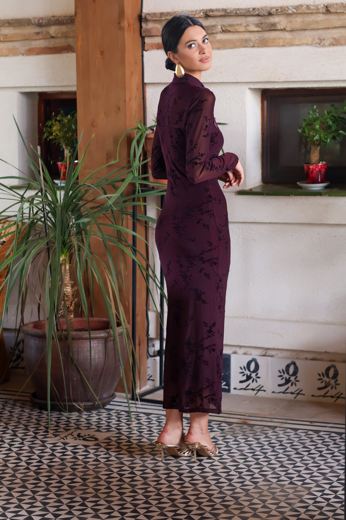 Vestido berenjena| Kyoto