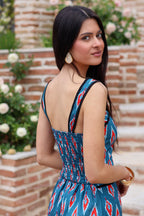 Vestido petróleo midi| Solara